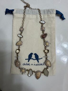 Chloe + Isabel Neutral Multi-Stone Gold-Tone Necklace